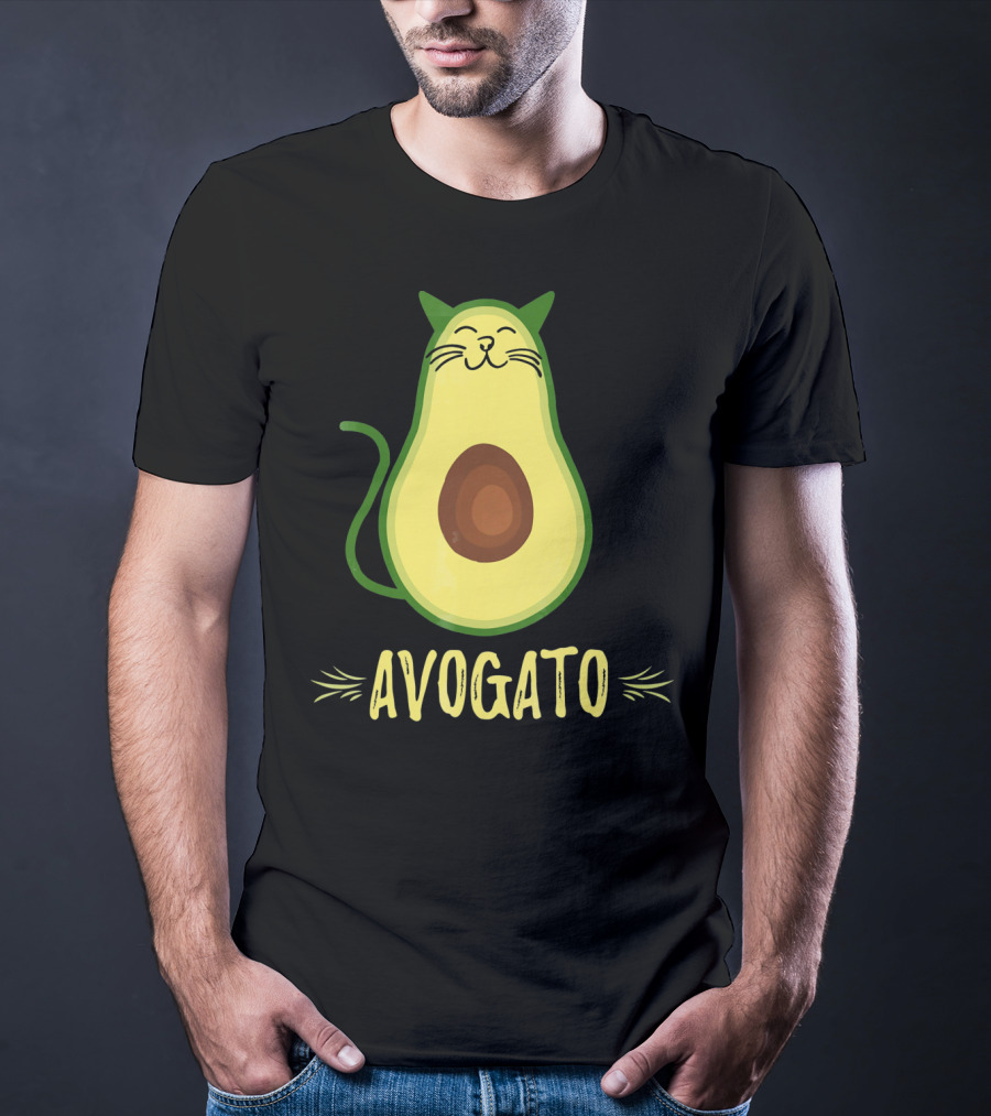 Avogato Avocado Cat Kitty Funny Meow T-Shirt