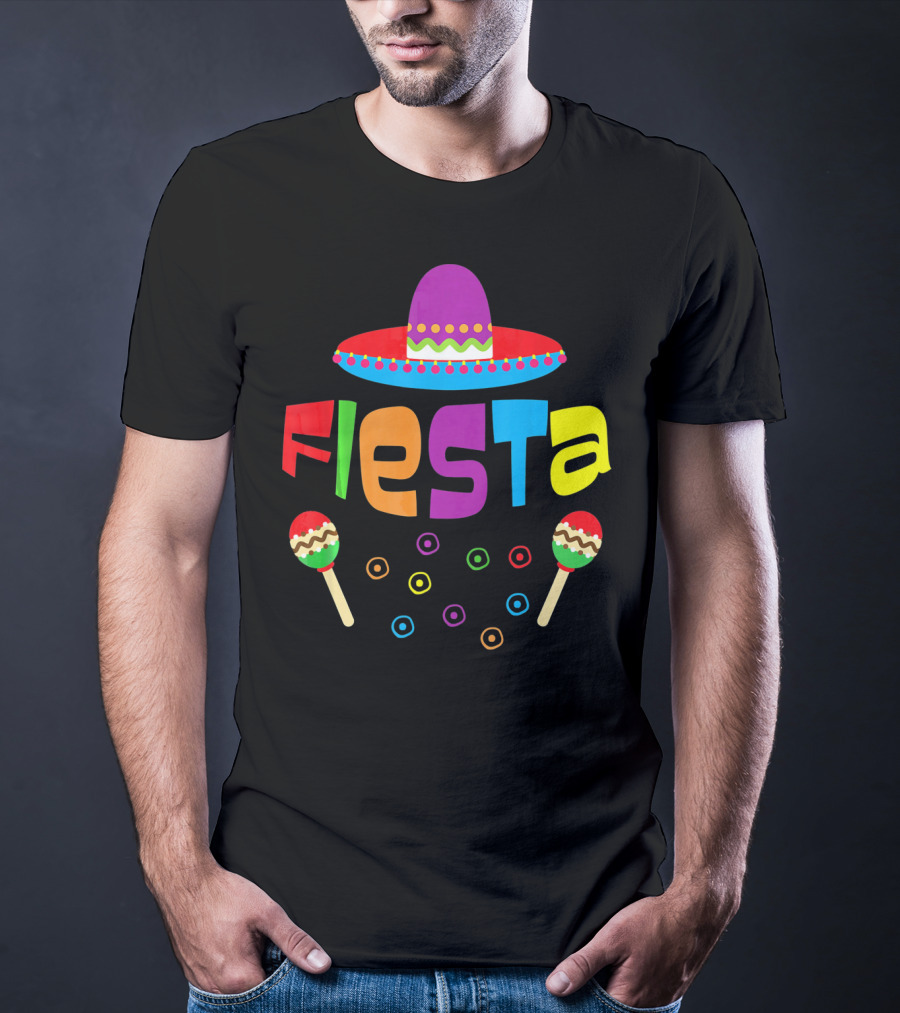 Fiesta Sombrero And Maracas T-Shirt