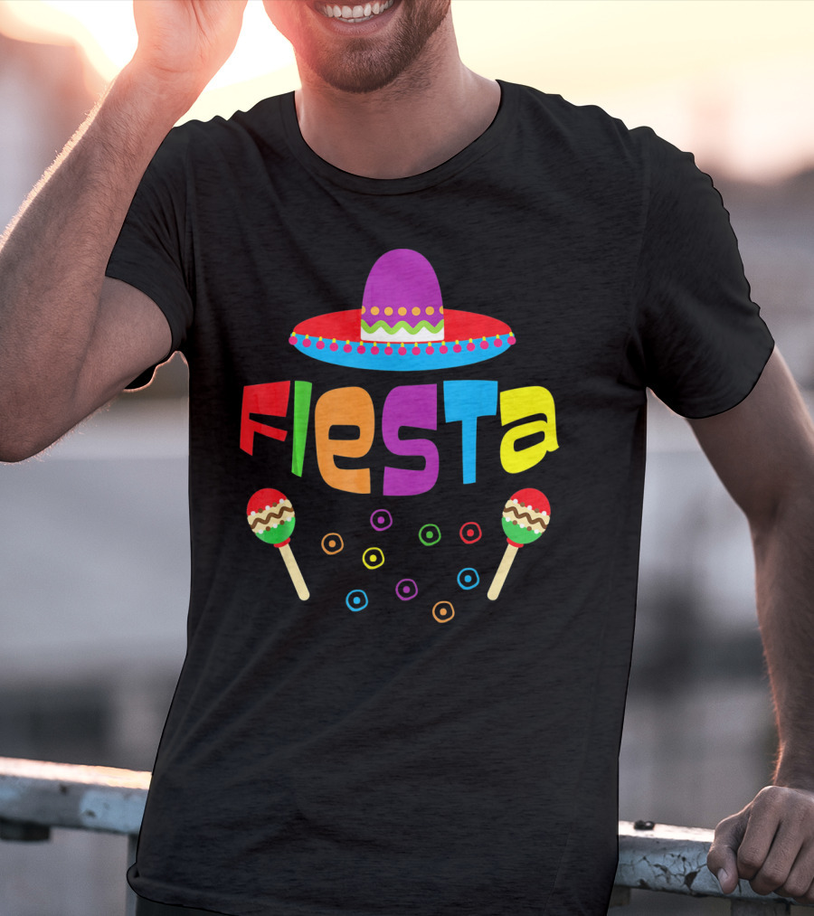 Fiesta Sombrero And Maracas T-Shirt