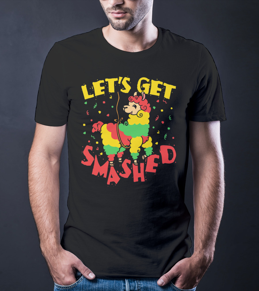 Let's Get Smashed Llama Cinco De Mayo T-Shirt