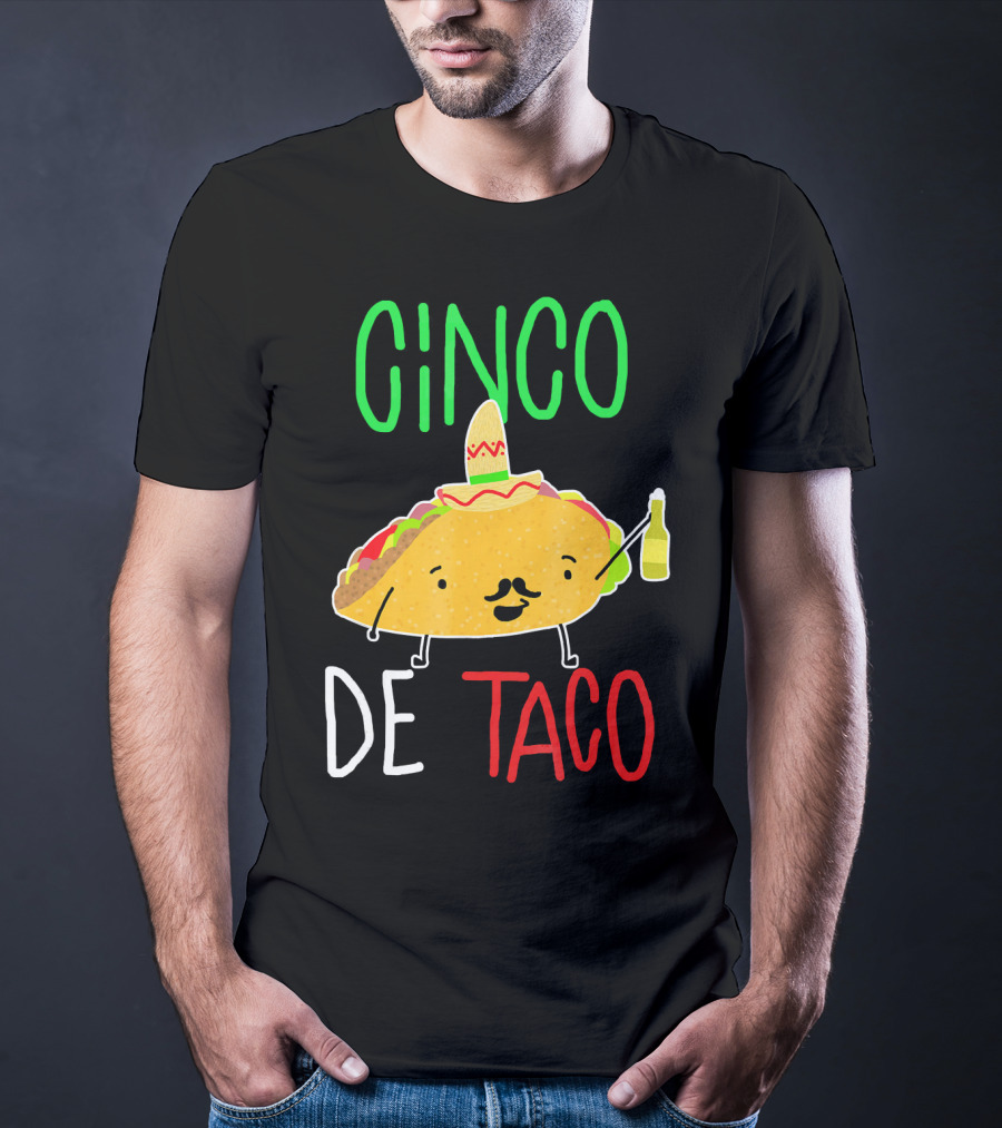 Cinco De Taco Cute Cinco De Mayo Taco Sombrero Fiesta T-Shirt