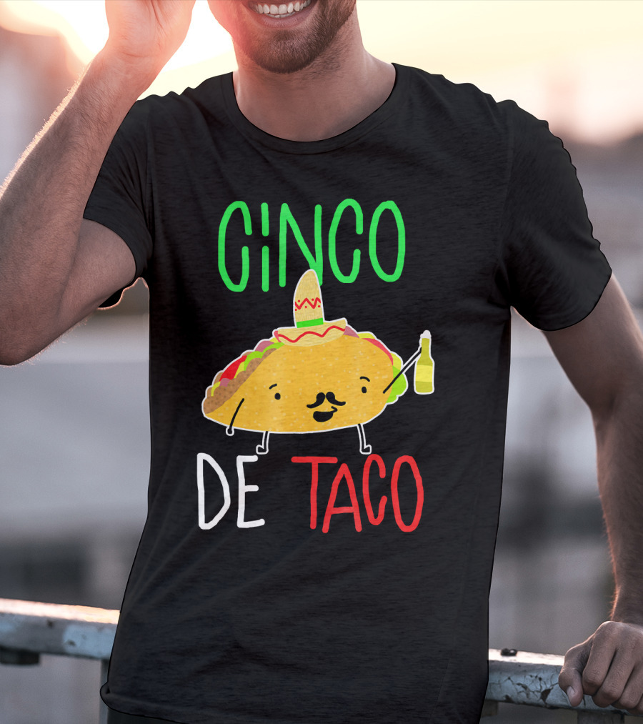 Cinco De Taco Cute Cinco De Mayo Taco Sombrero Fiesta T-Shirt