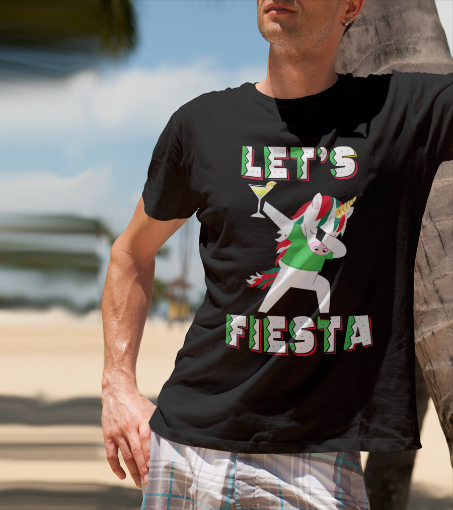 Cinco De Mayo Dabbing Unicorn Let's Fiesta T-Shirt