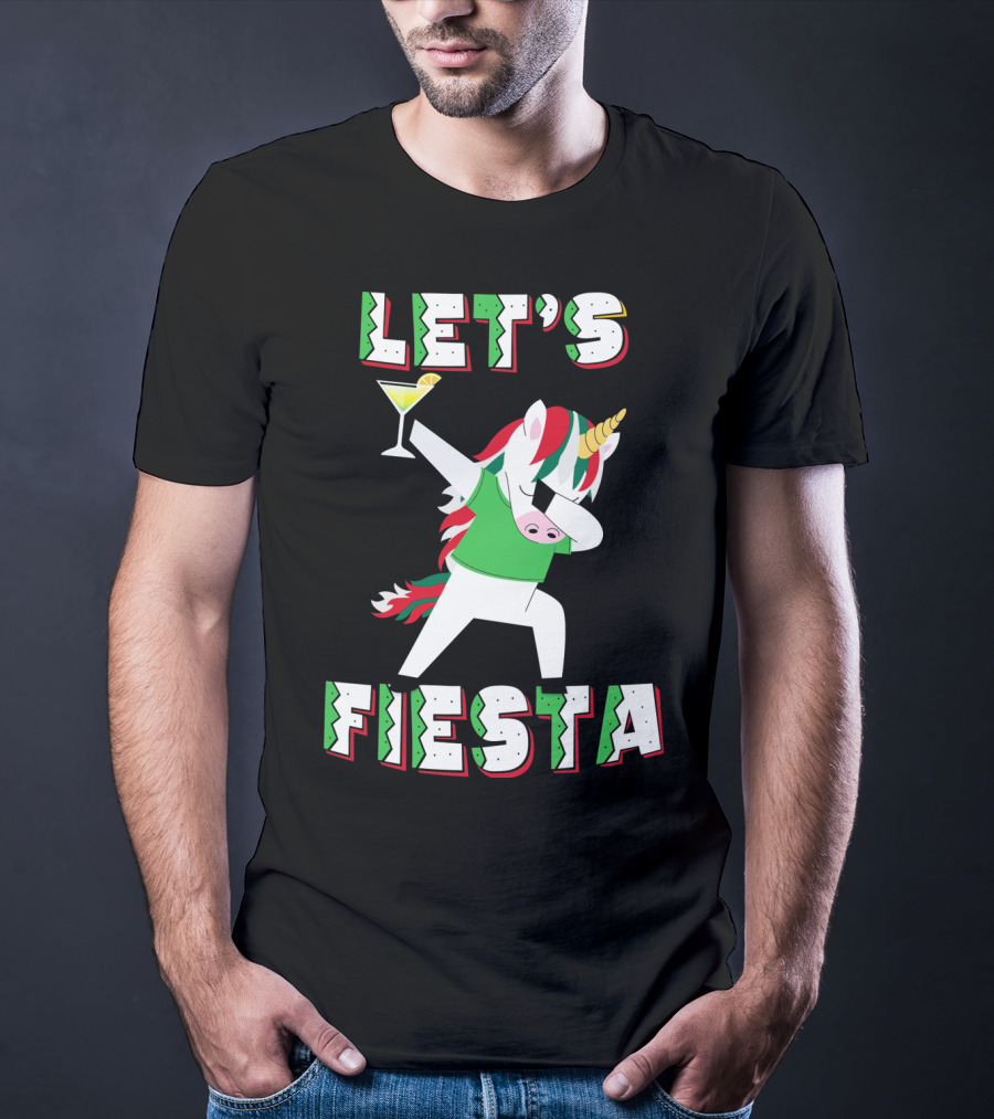 Cinco De Mayo Dabbing Unicorn Let's Fiesta T-Shirt