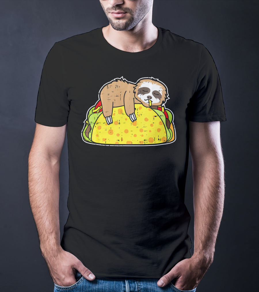 Funny Sloth Taco Cinco De Mayo Tuesday T-Shirt