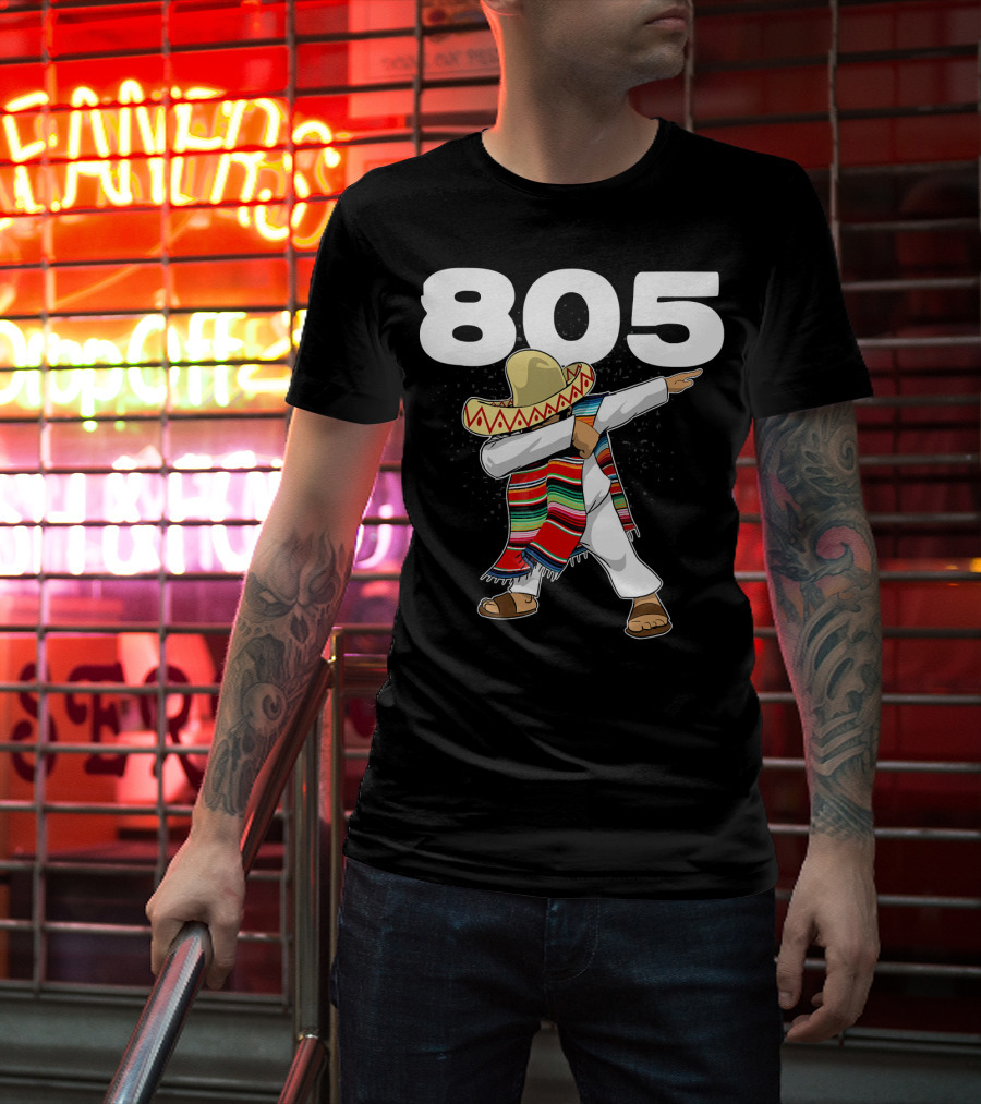 805 Cinco De Mayo Mexican Celebration Dance In California Area Code T-Shirt
