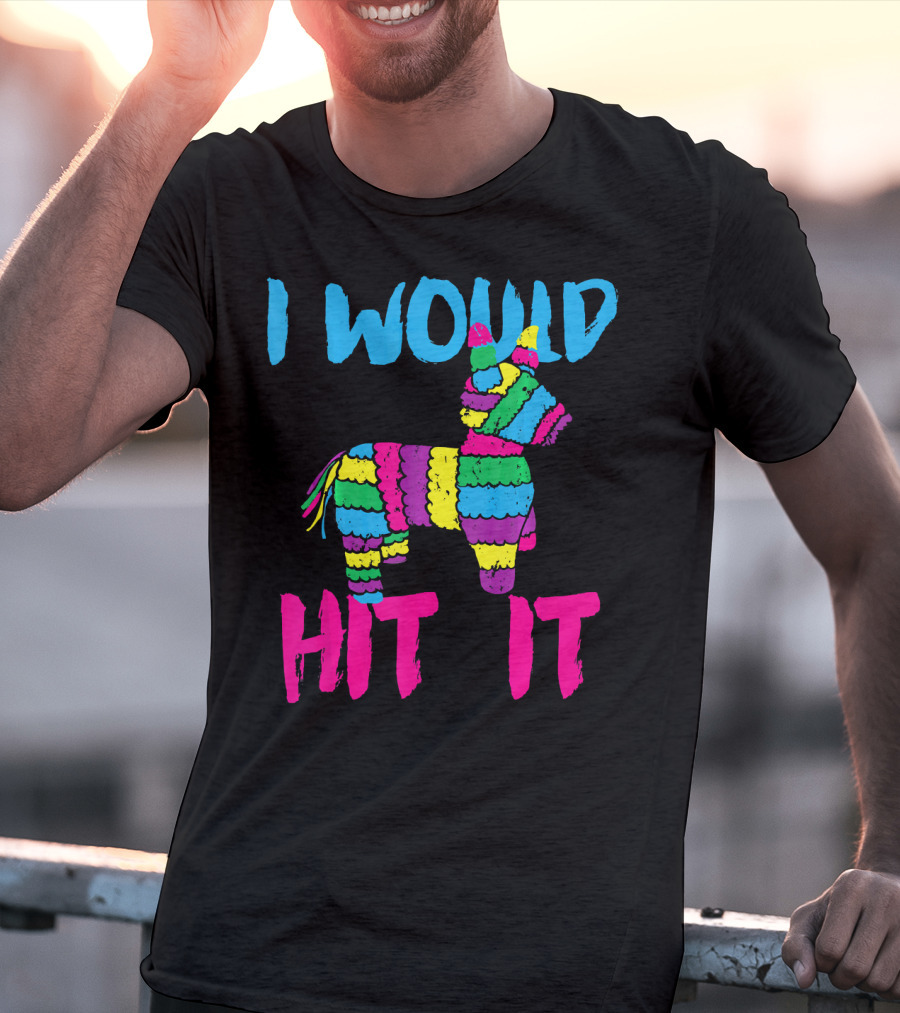 I Would Hit It Colorful Cinco De Mayo Piñata T-Shirt