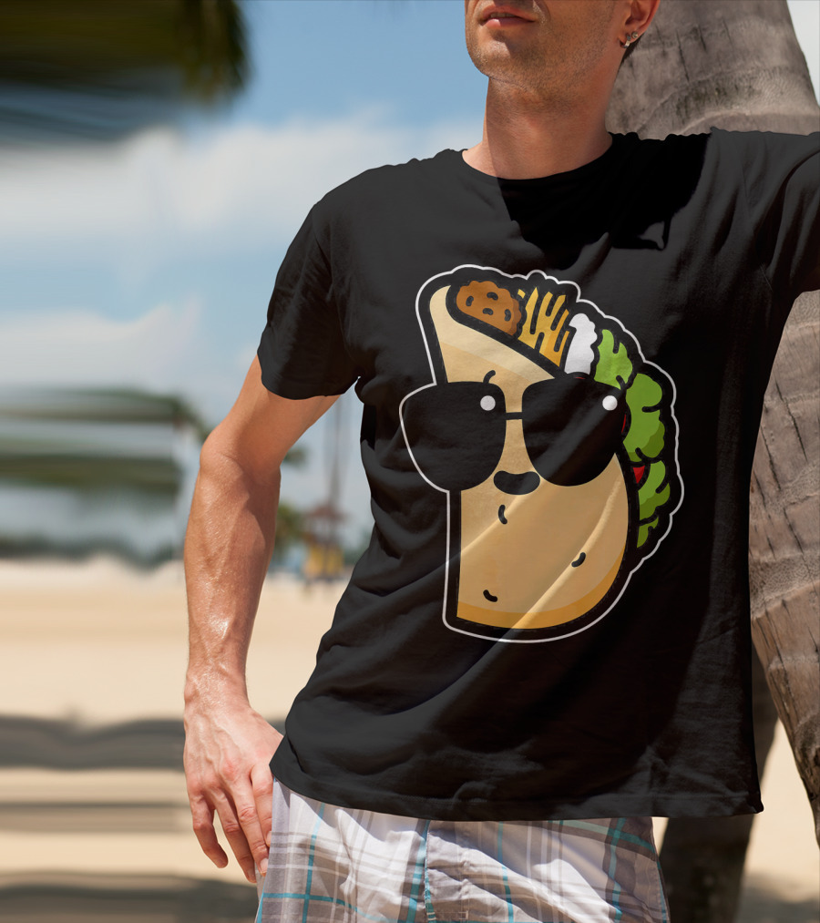 Cool Taco With Sunglasses Funny Cinco De Mayo Food Humor T-Shirt