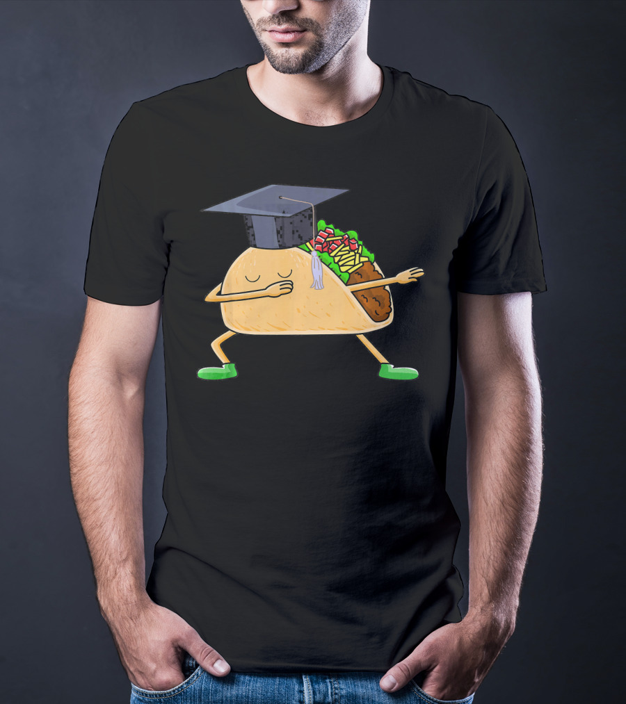 Dabbing Taco Graduation Funny Cinco De Mayo T-Shirt