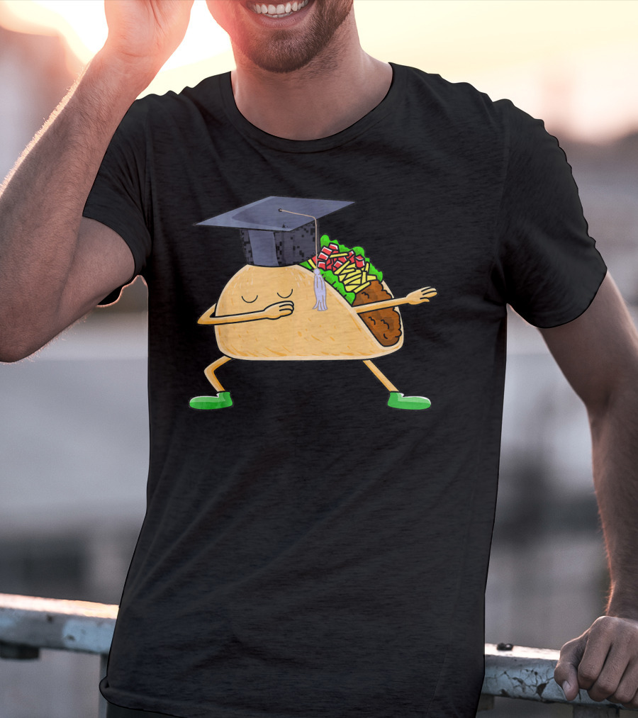 Dabbing Taco Graduation Funny Cinco De Mayo T-Shirt