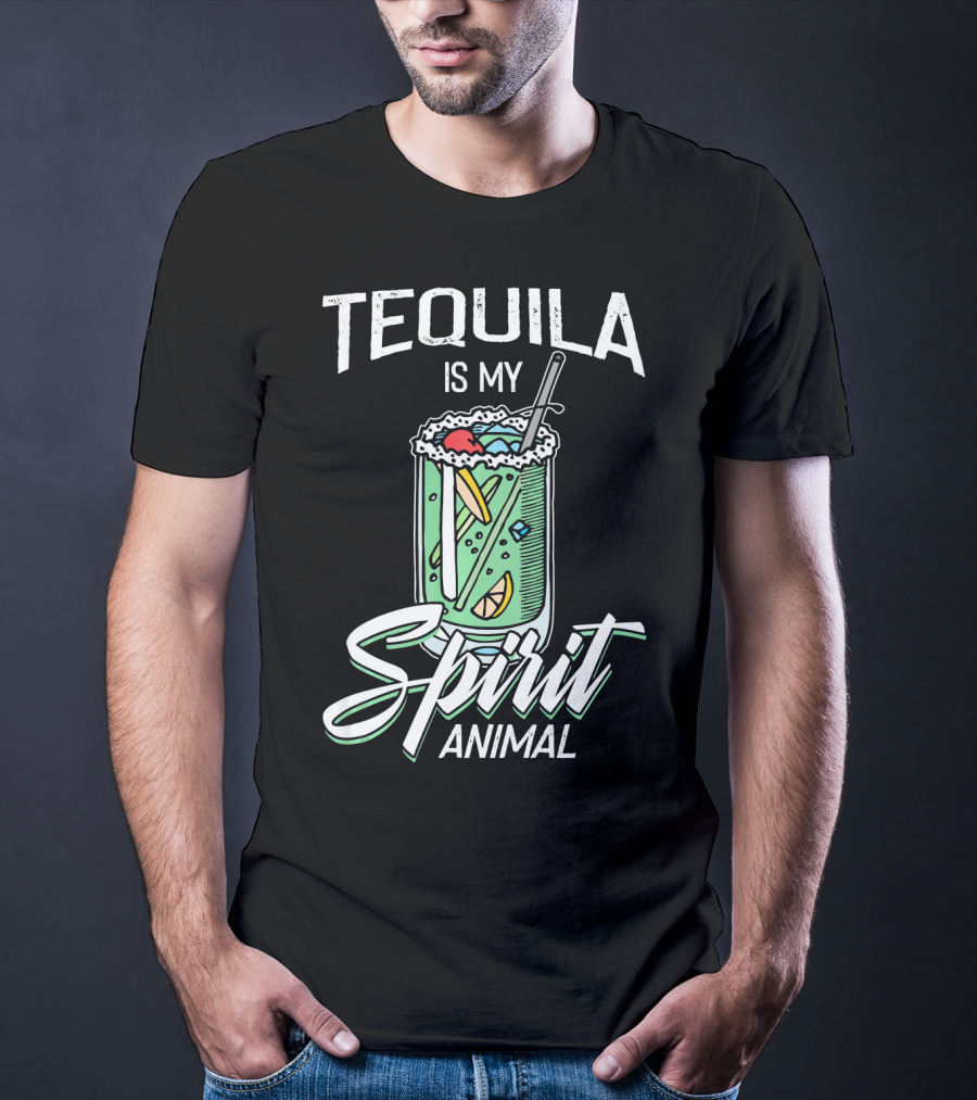 Tequila Is My Spirit Animal Funny Mexican Cinco De Mayo T-Shirt