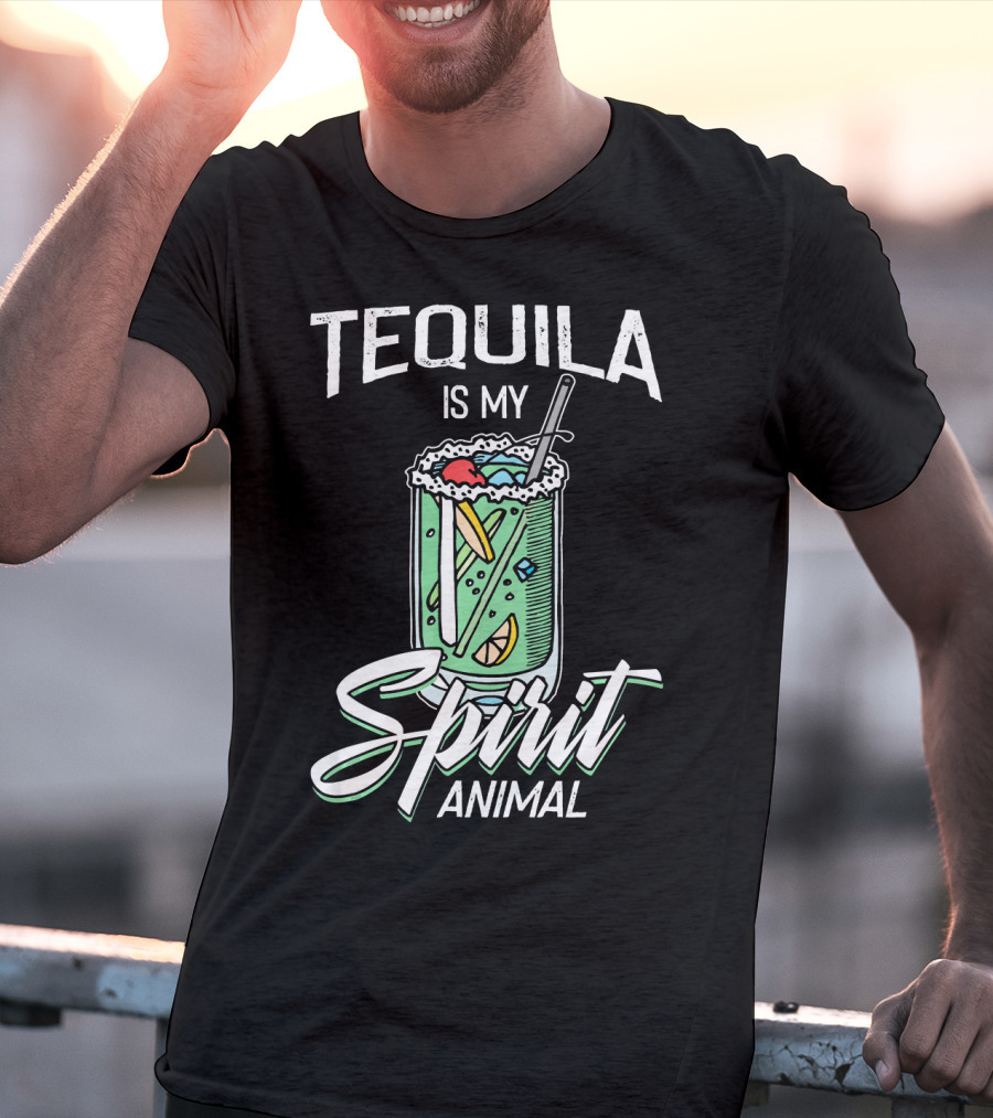 Tequila Is My Spirit Animal Funny Mexican Cinco De Mayo T-Shirt