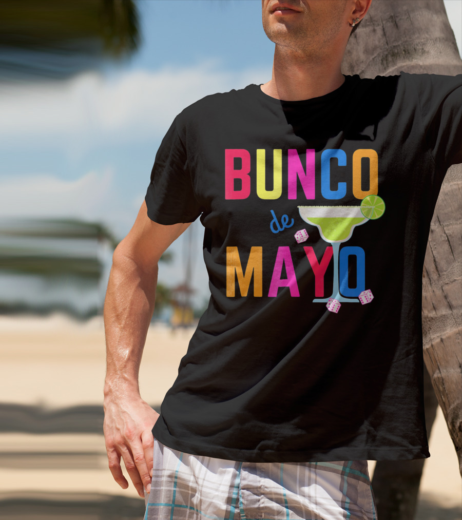 Bunco De Mayo Margarita Dice Colorful T-Shirt