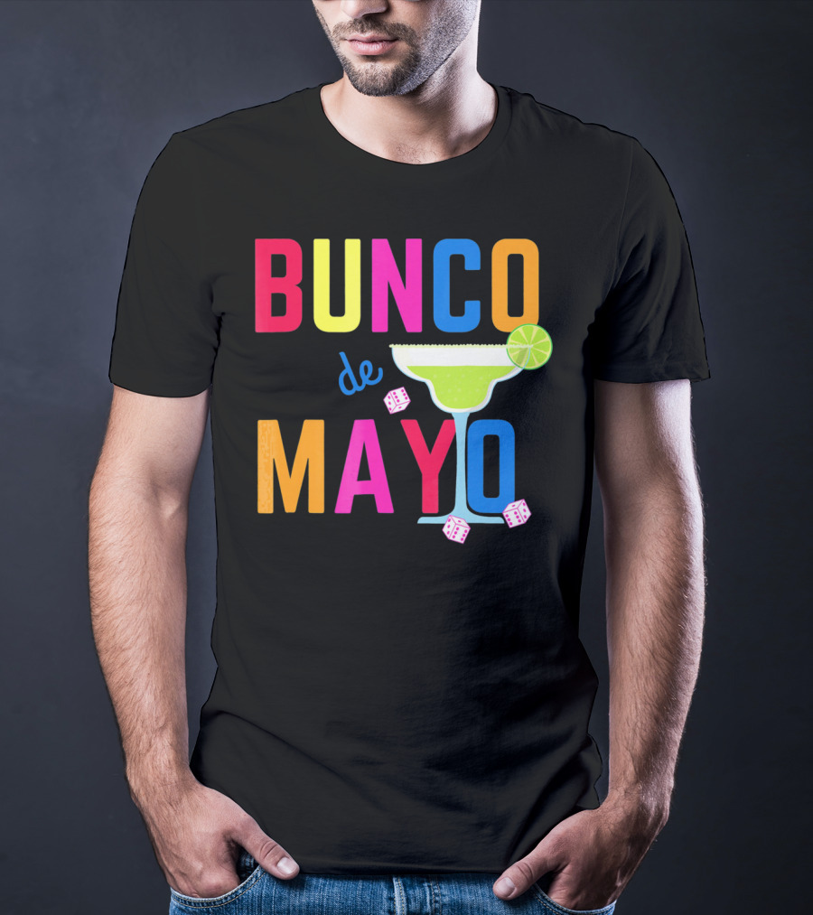 Bunco De Mayo Margarita Dice Colorful T-Shirt