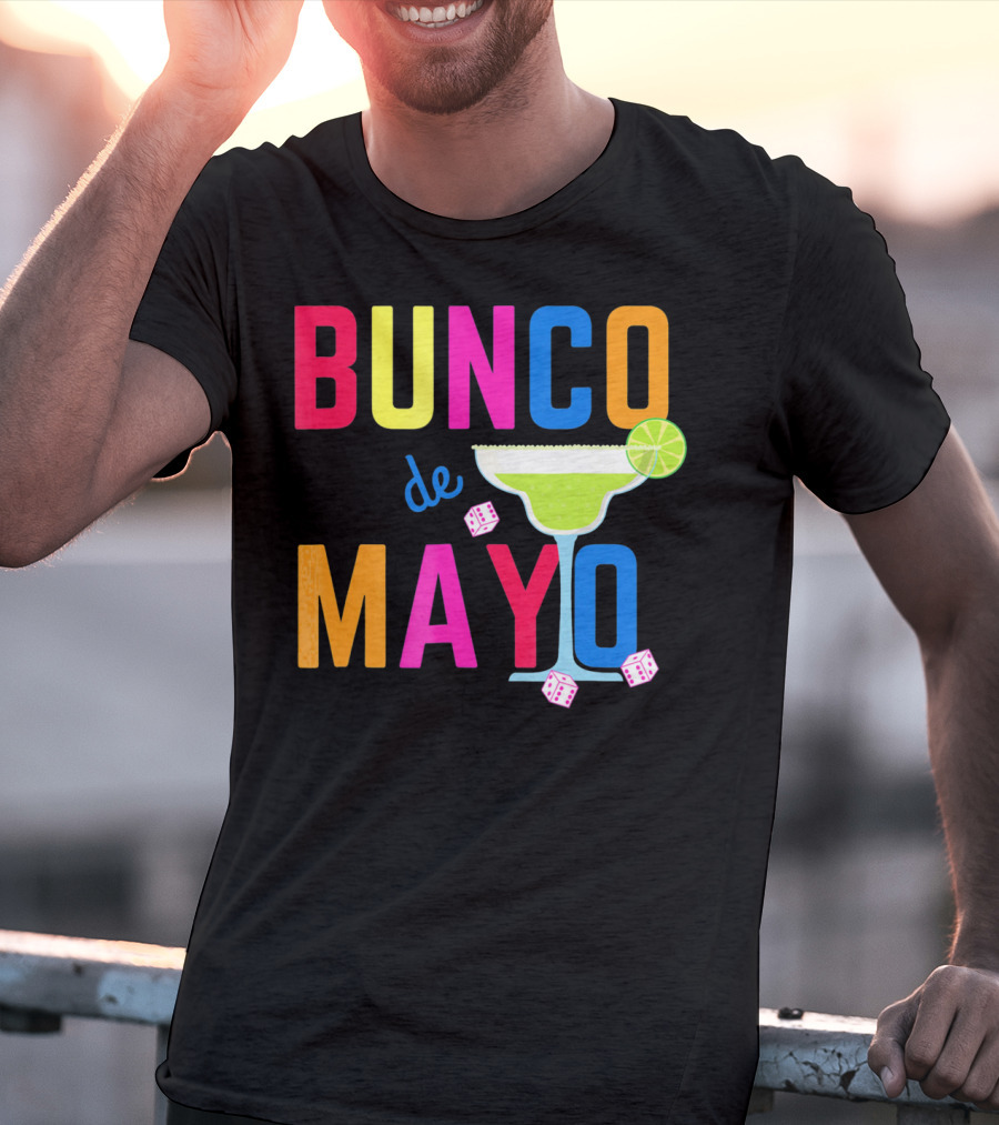 Bunco De Mayo Margarita Dice Colorful T-Shirt