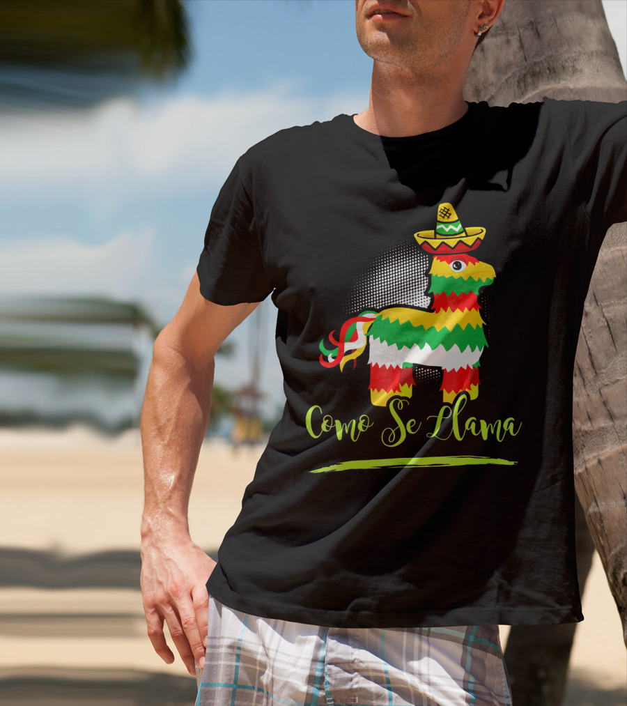 Como Se Llama Cinco De Mayo Llama Pinata Sombrero T-Shirt