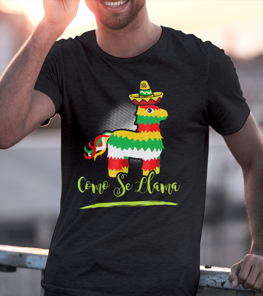 Como Se Llama Cinco De Mayo Llama Pinata Sombrero T-Shirt