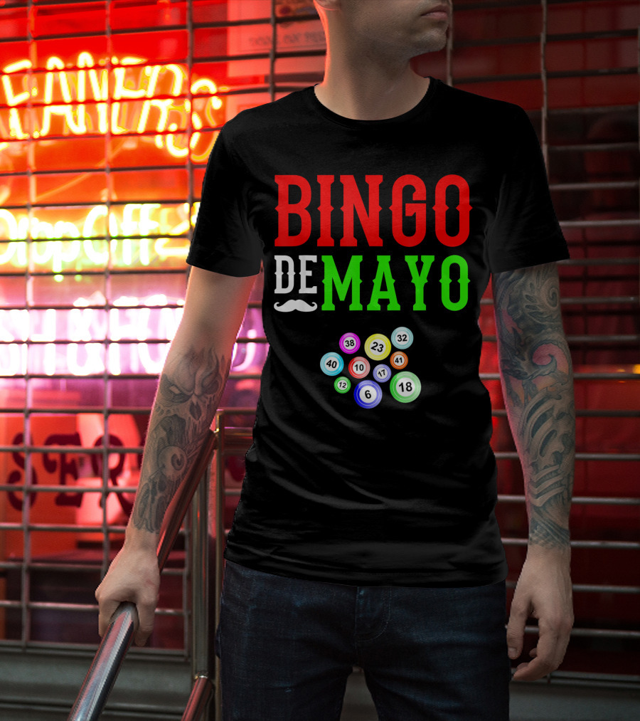 Bingo De Mayo Funny Mexico Bingo Balls T-Shirt