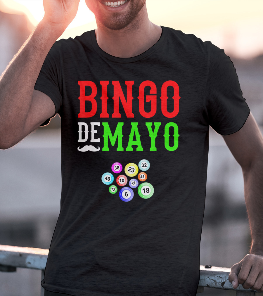 Bingo De Mayo Funny Mexico Bingo Balls T-Shirt