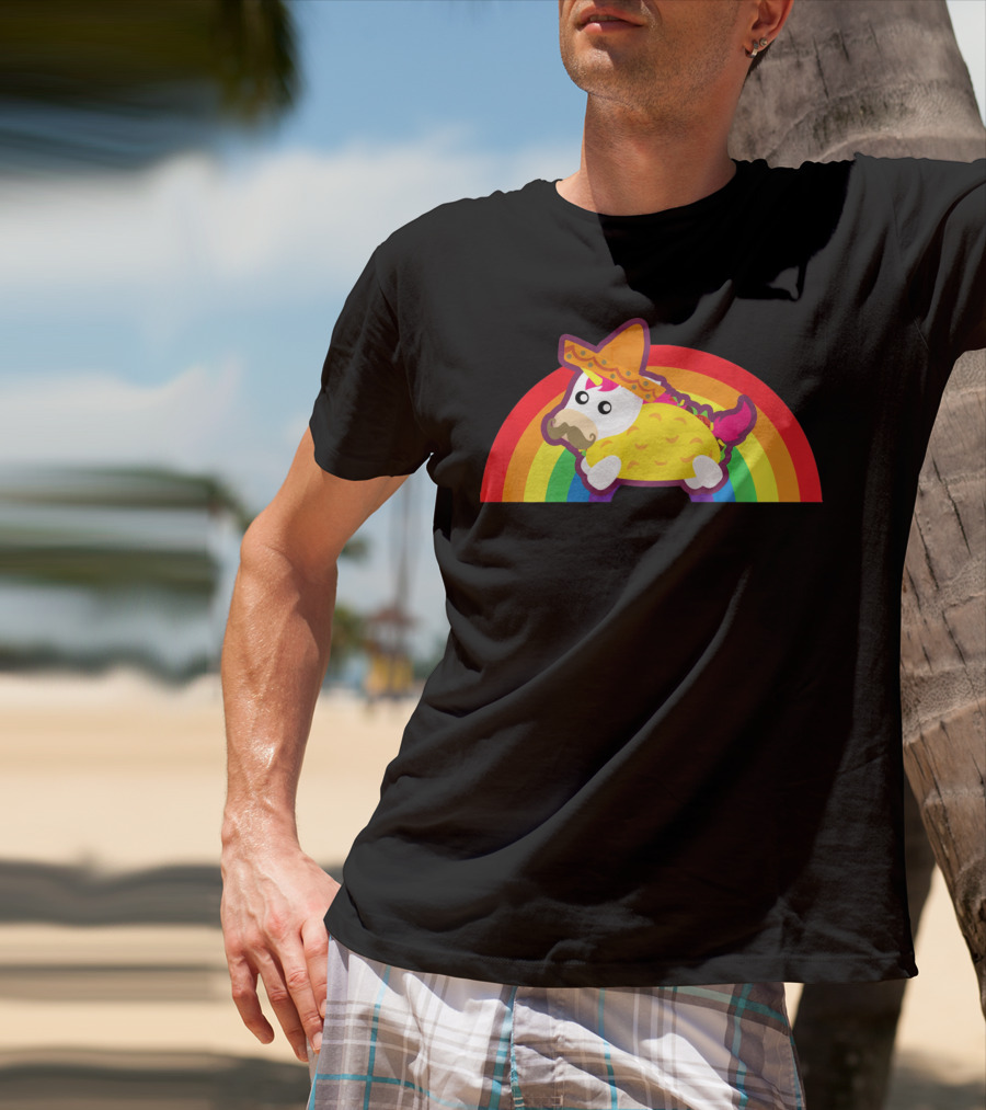 Mexican Unicorn Taco Sombrero Rainbow Cinco De Mayo T-Shirt