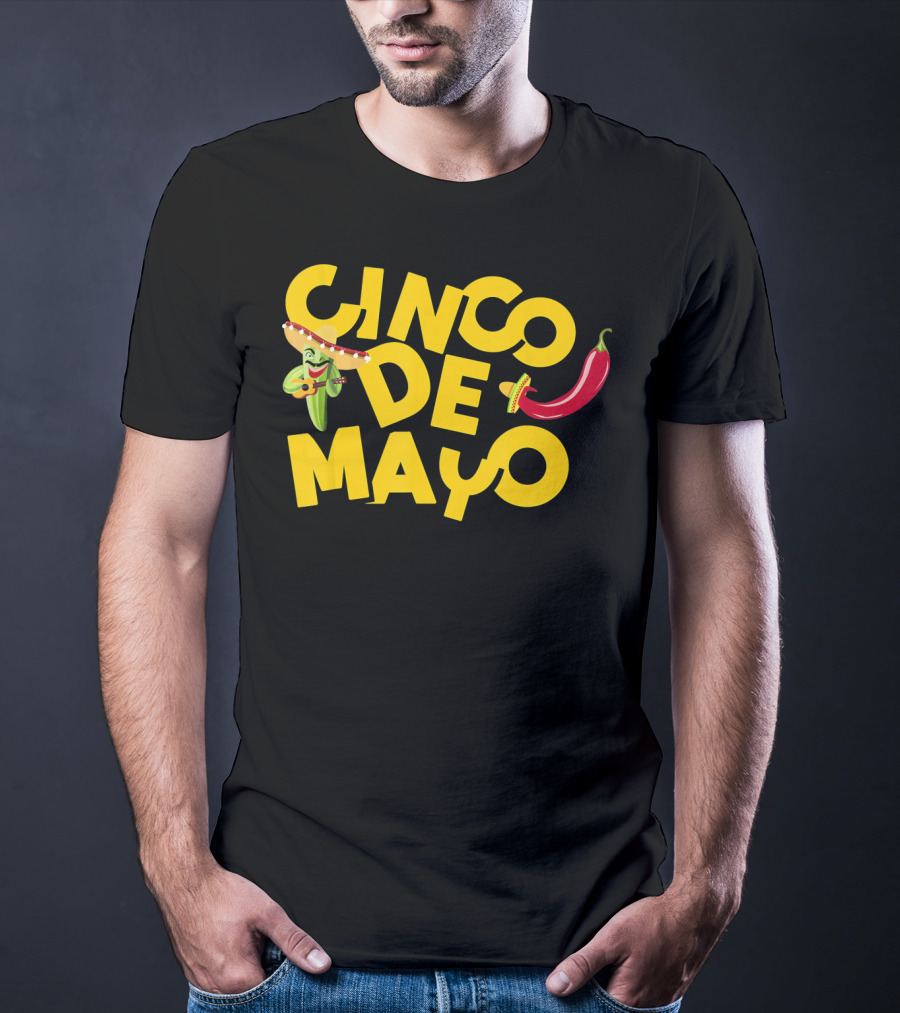 Cinco De Mayo Sombrero Chile Pepper Festive T-Shirt