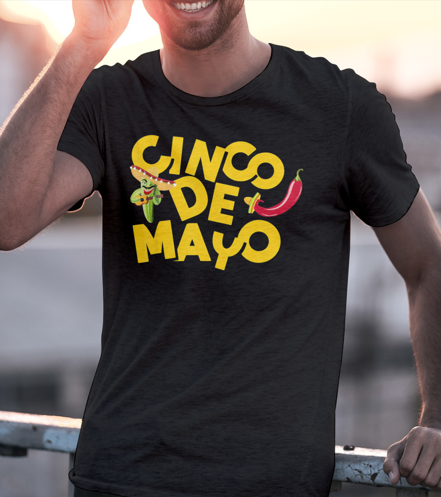 Cinco De Mayo Sombrero Chile Pepper Festive T-Shirt