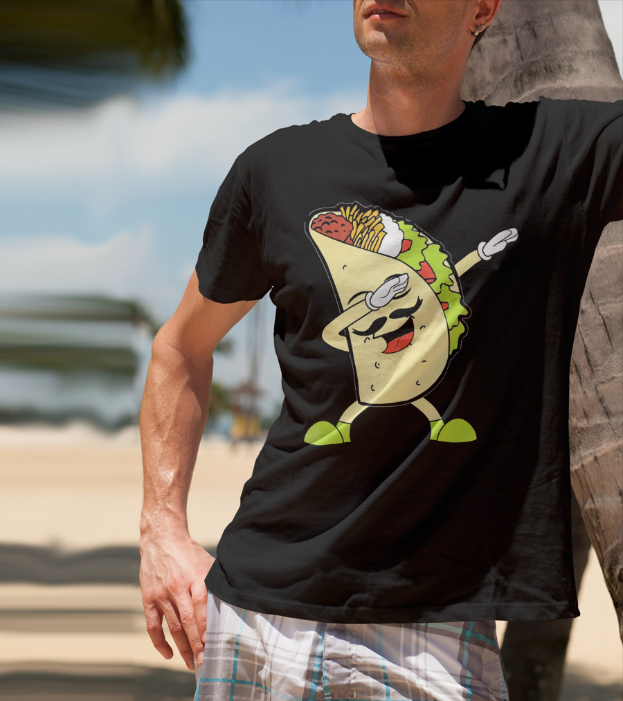 Dabbing Taco With Lettuce And Cheese For Taco Tuesday Or Cinco De Mayo T-Shirt