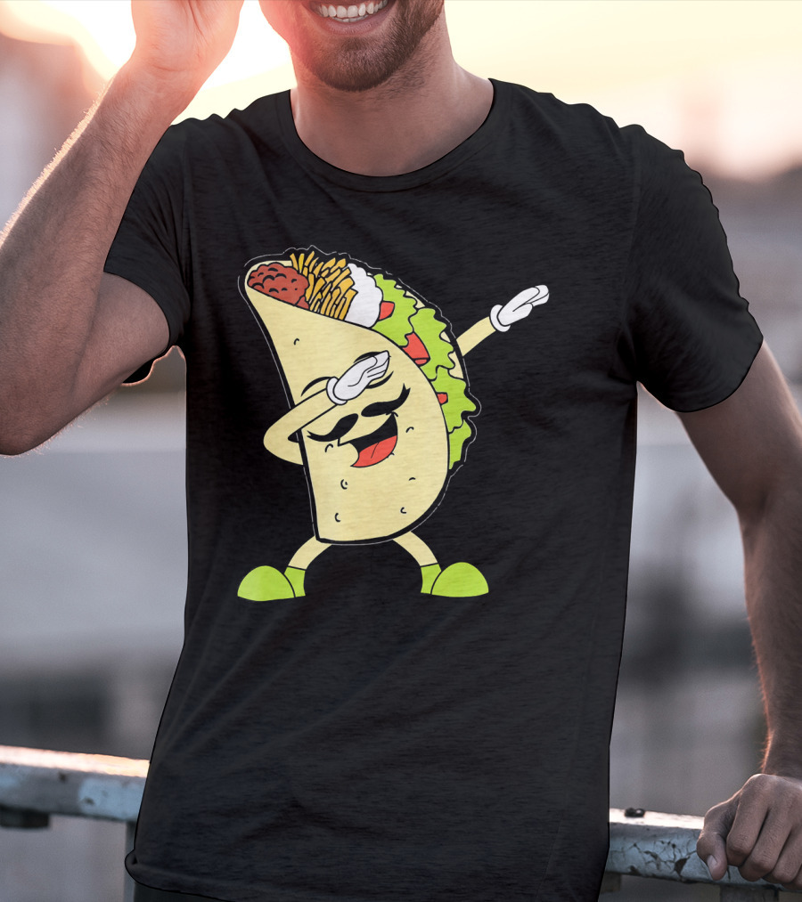 Dabbing Taco With Lettuce And Cheese For Taco Tuesday Or Cinco De Mayo T-Shirt