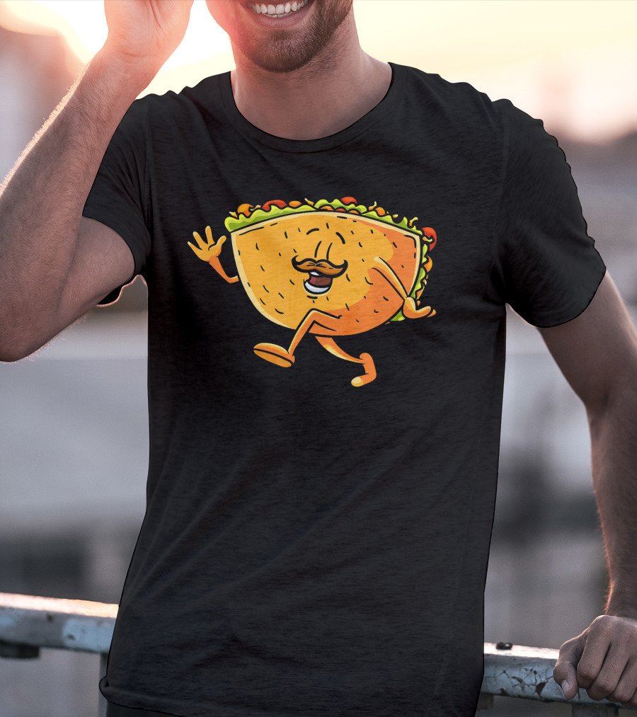 Funny Taco Cartoon Mexican Cinco De Mayo T-Shirt