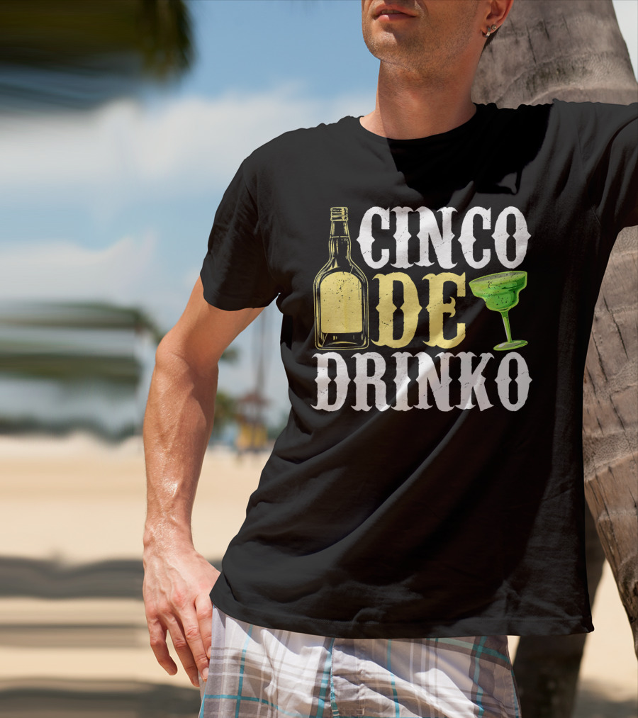Cinco De Mayo Drinko Bottle Margarita T-Shirt