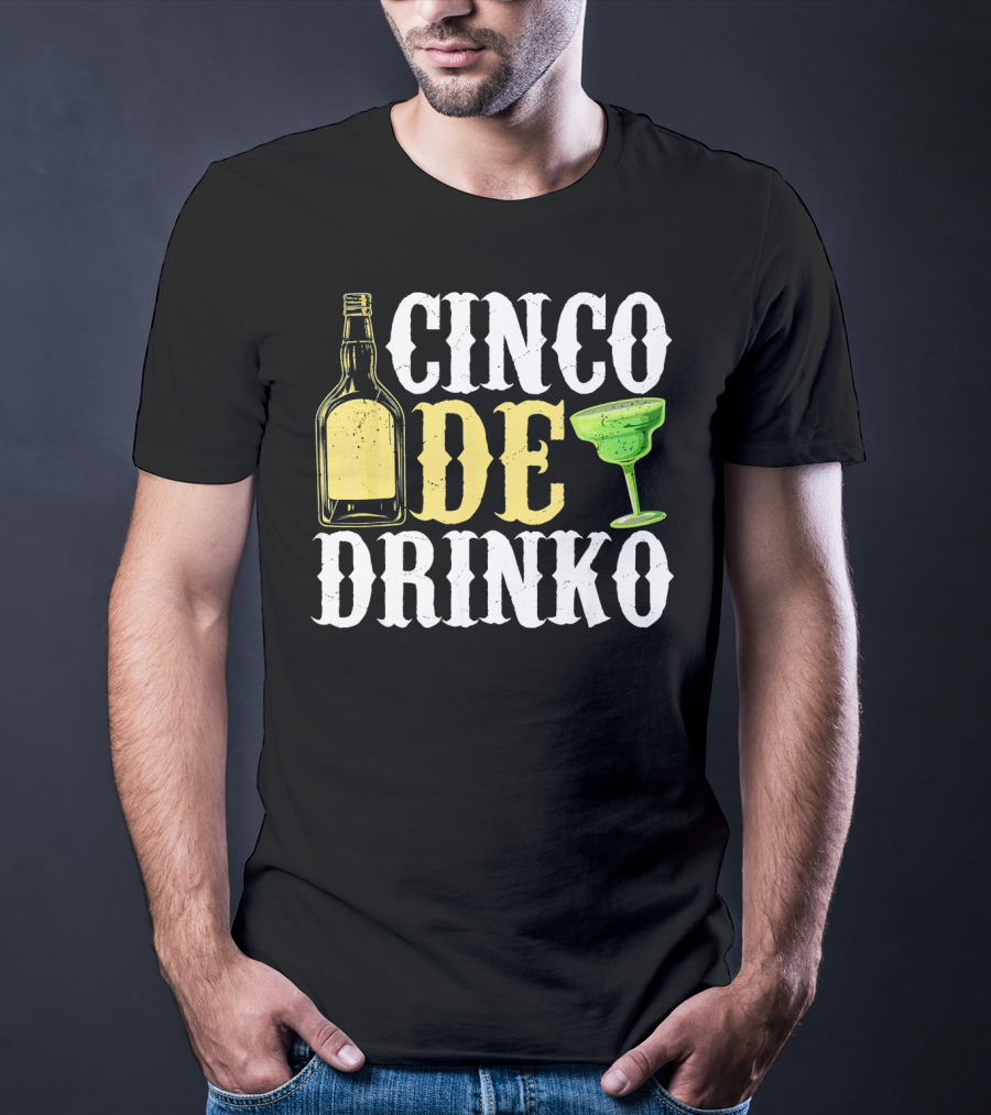 Cinco De Mayo Drinko Bottle Margarita T-Shirt