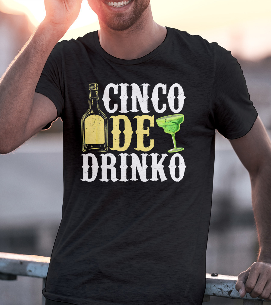 Cinco De Mayo Drinko Bottle Margarita T-Shirt
