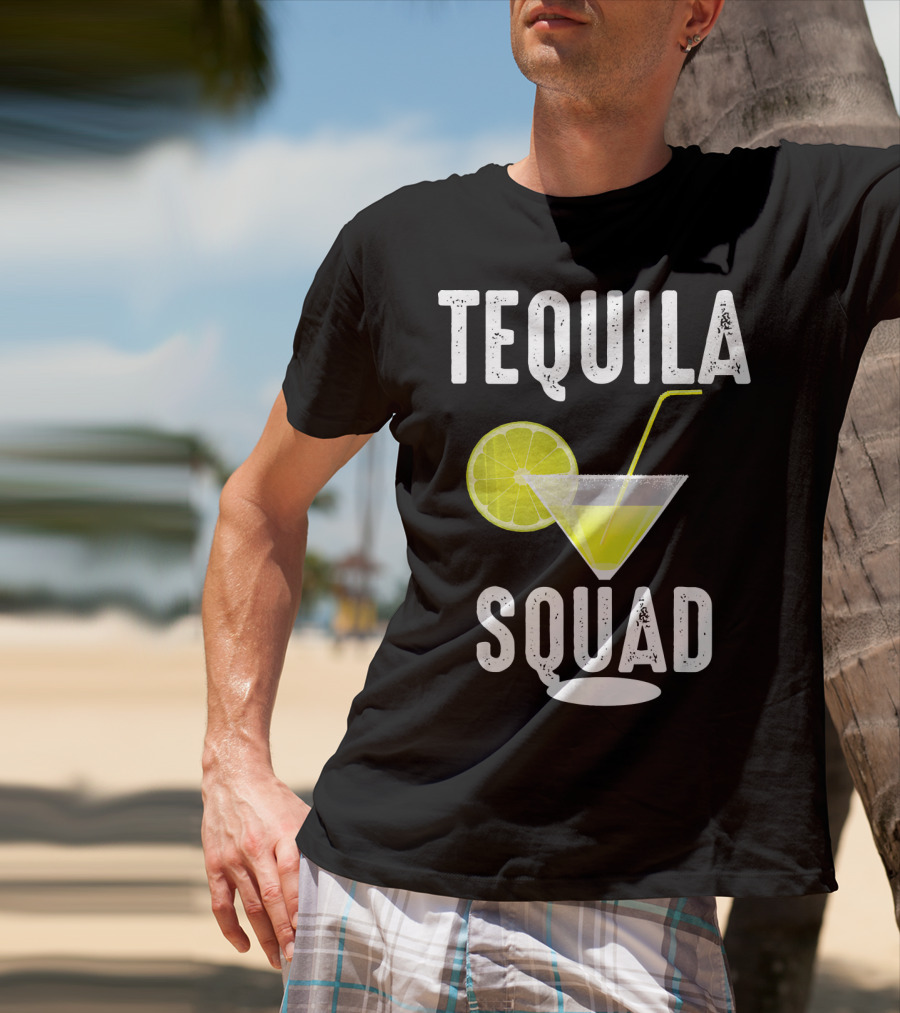 Tequila Squad Lime Margarita Drink Fan T-Shirt