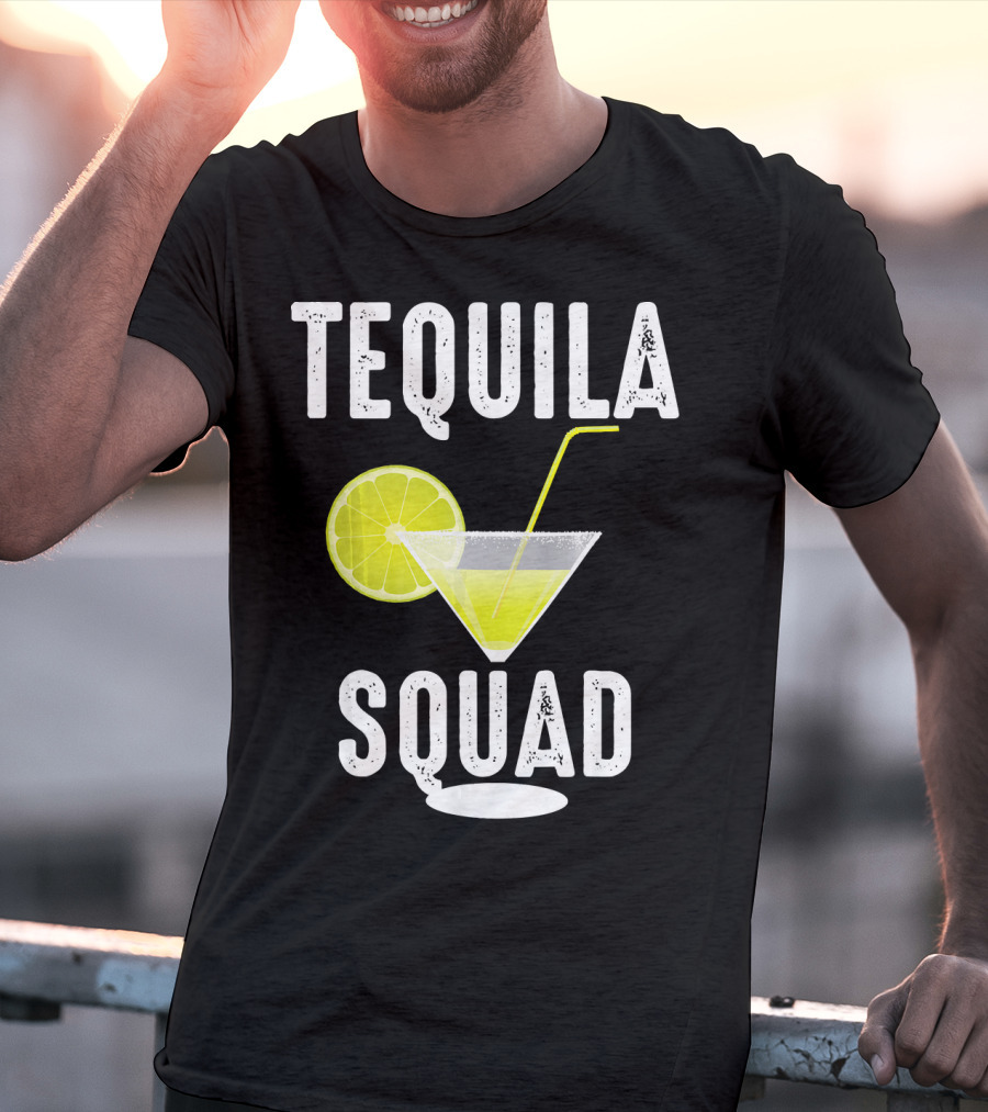 Tequila Squad Lime Margarita Drink Fan T-Shirt