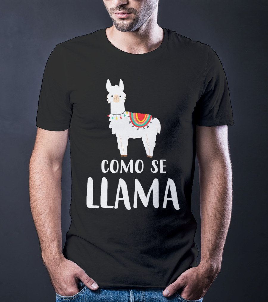 Cinco De Mayo Como Se Llama Llama With Colorful Blanket T-Shirt
