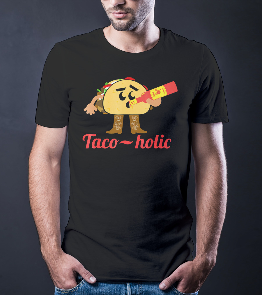 Taco-holic Funny Taco Holic Cinco De May Mexican Fiesta T-Shirt