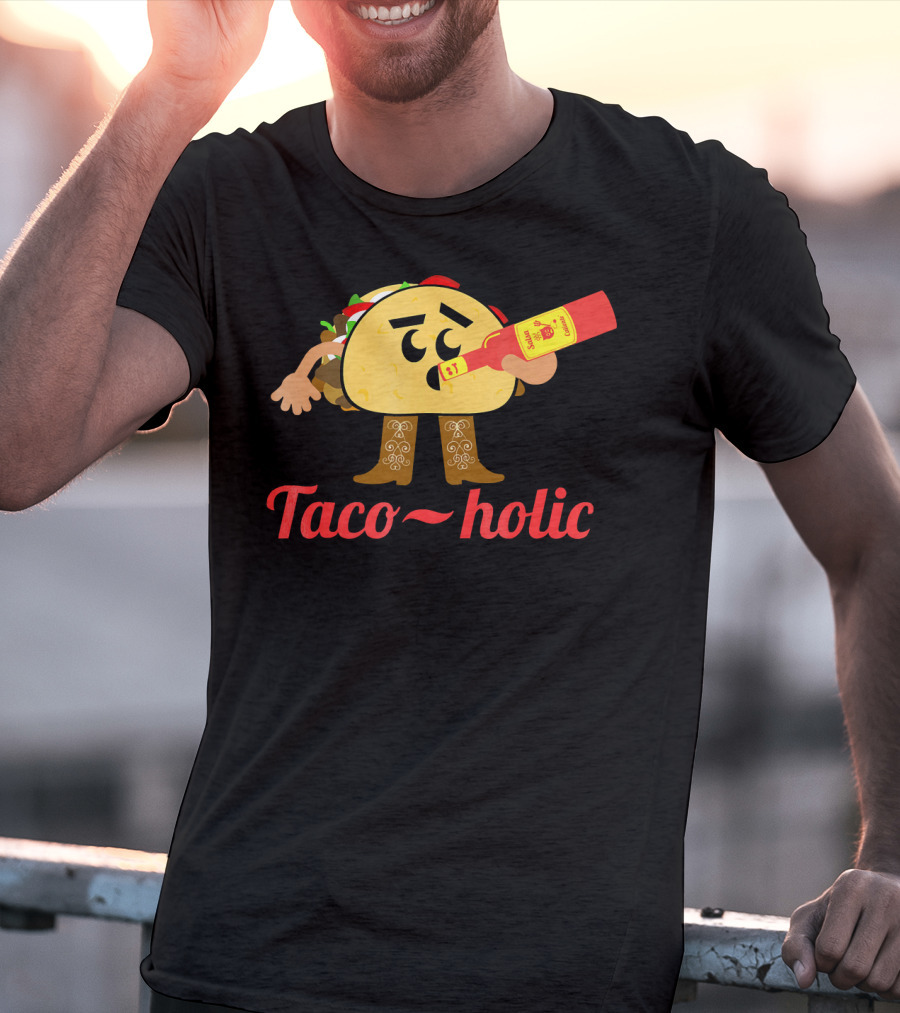 Taco-holic Funny Taco Holic Cinco De May Mexican Fiesta T-Shirt