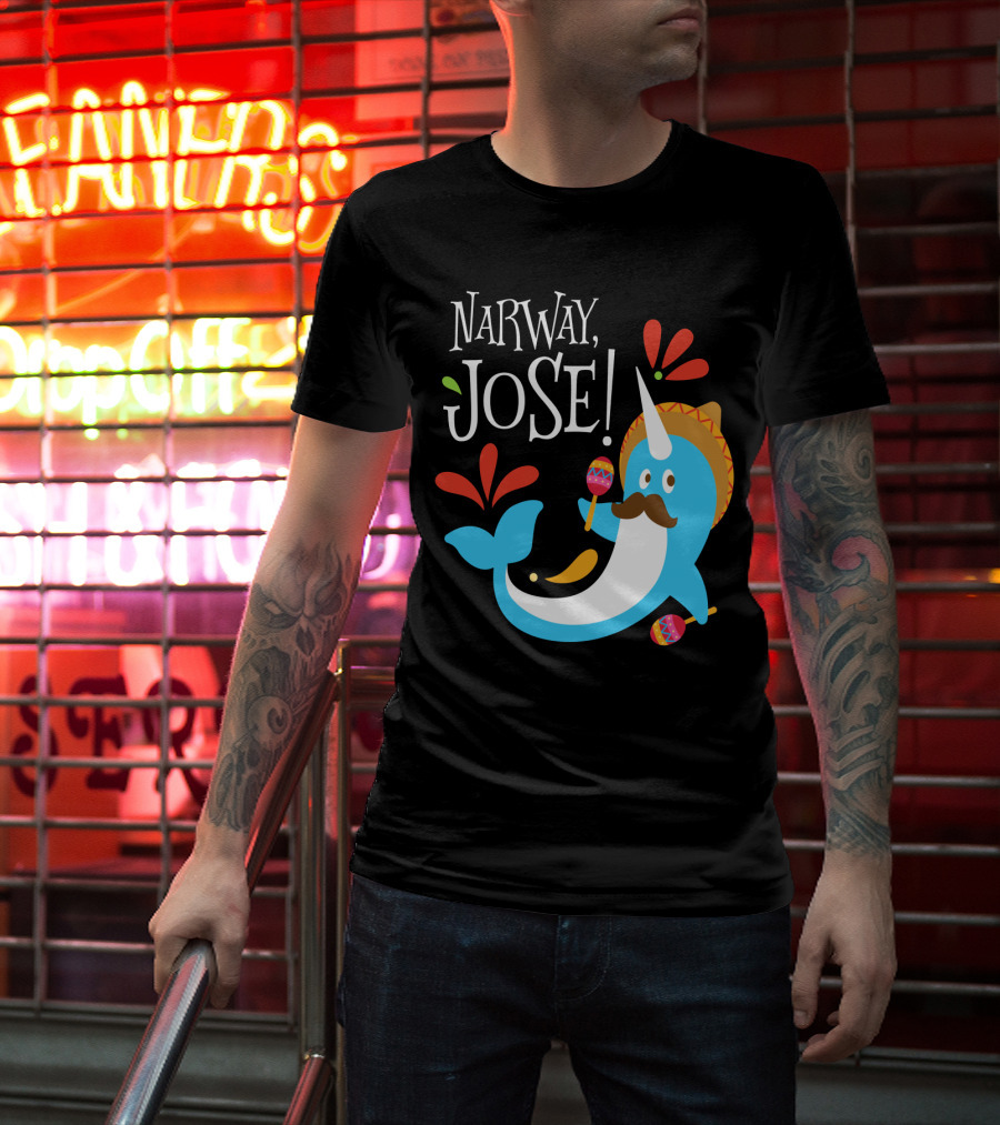 Narway Jose Narwhale Sombrero Maracas Fiesta Fun T-Shirt