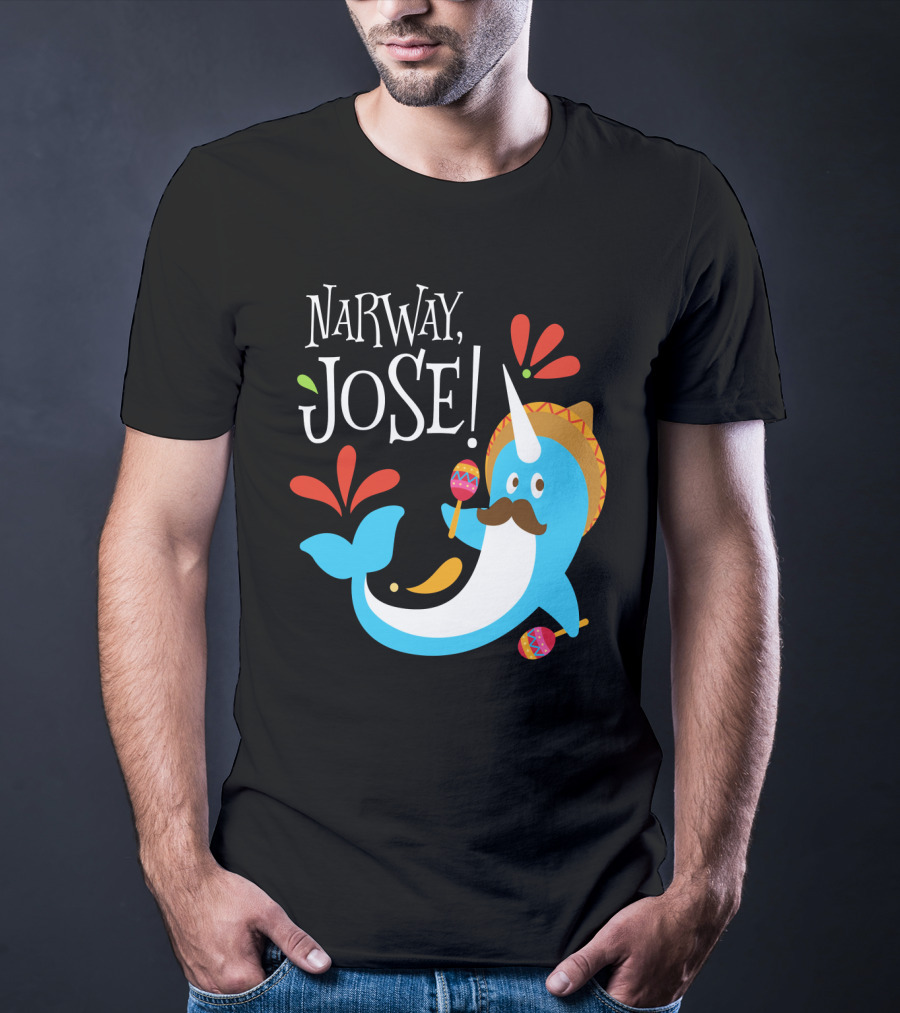 Narway Jose Narwhale Sombrero Maracas Fiesta Fun T-Shirt