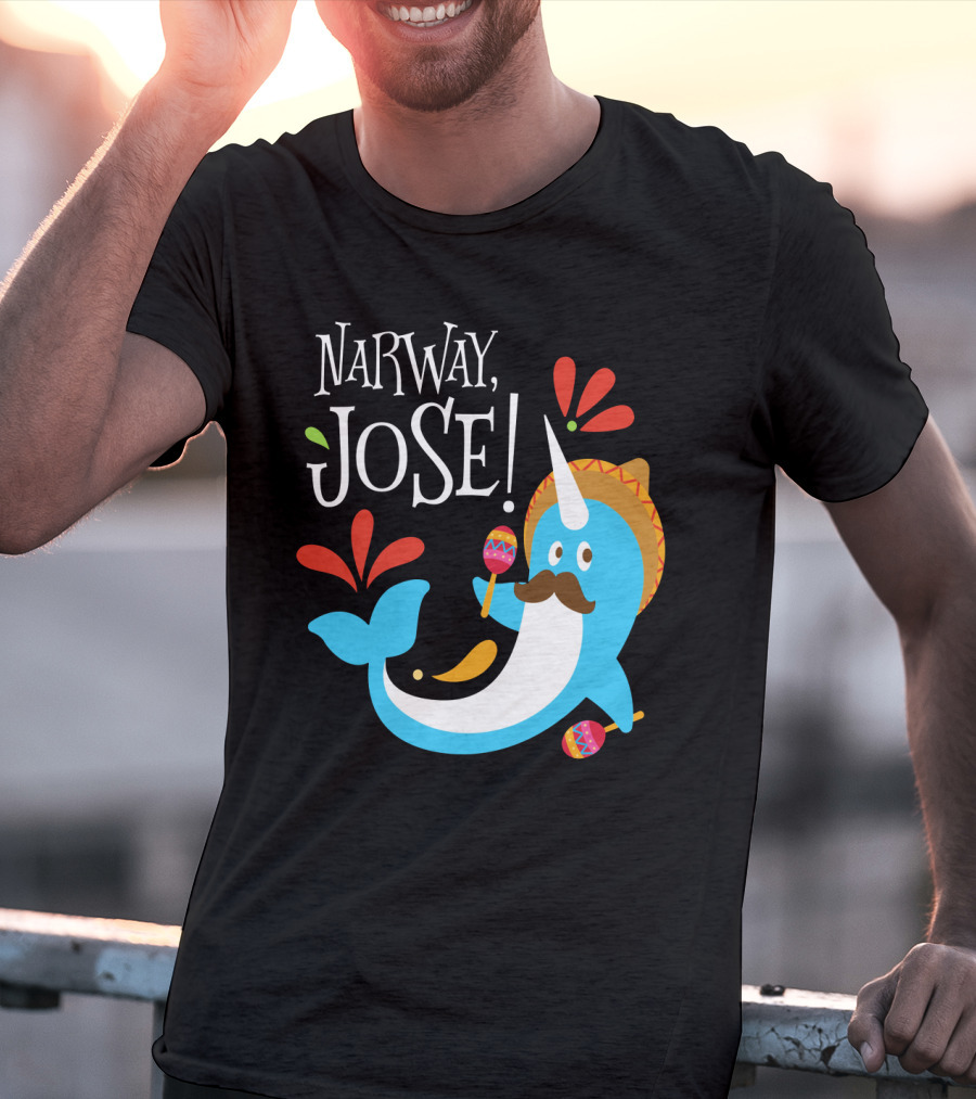Narway Jose Narwhale Sombrero Maracas Fiesta Fun T-Shirt
