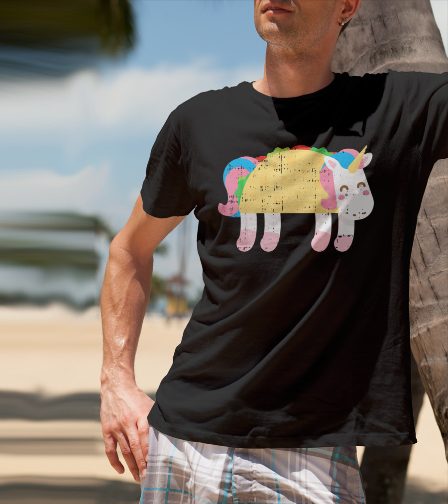 Cute Unicorn Taco Cinco De Mayo Festive Foodie T-Shirt