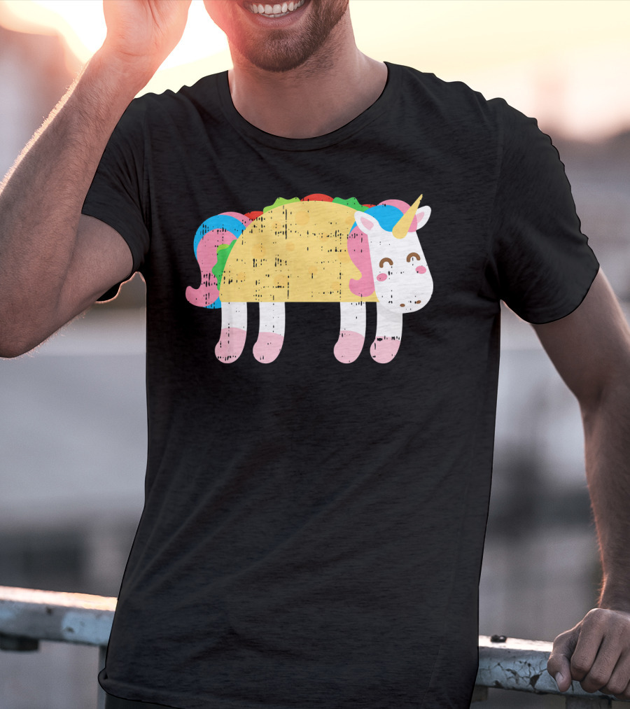 Cute Unicorn Taco Cinco De Mayo Festive Foodie T-Shirt