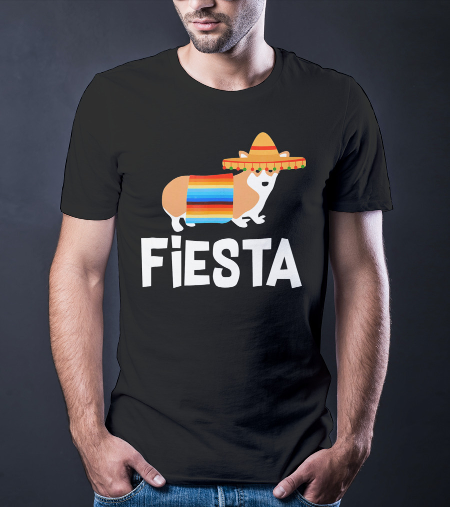 Fiesta Corgi Sombrero Cinco De Mayo T-Shirt