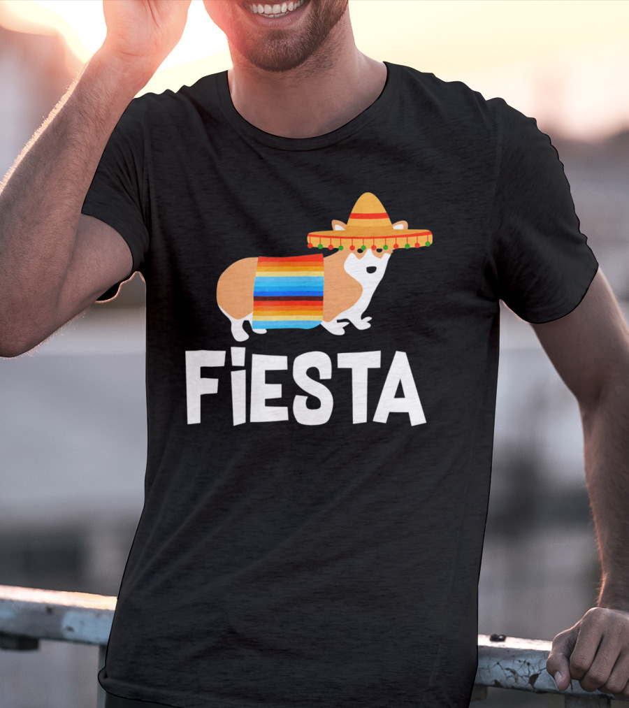 Fiesta Corgi Sombrero Cinco De Mayo T-Shirt