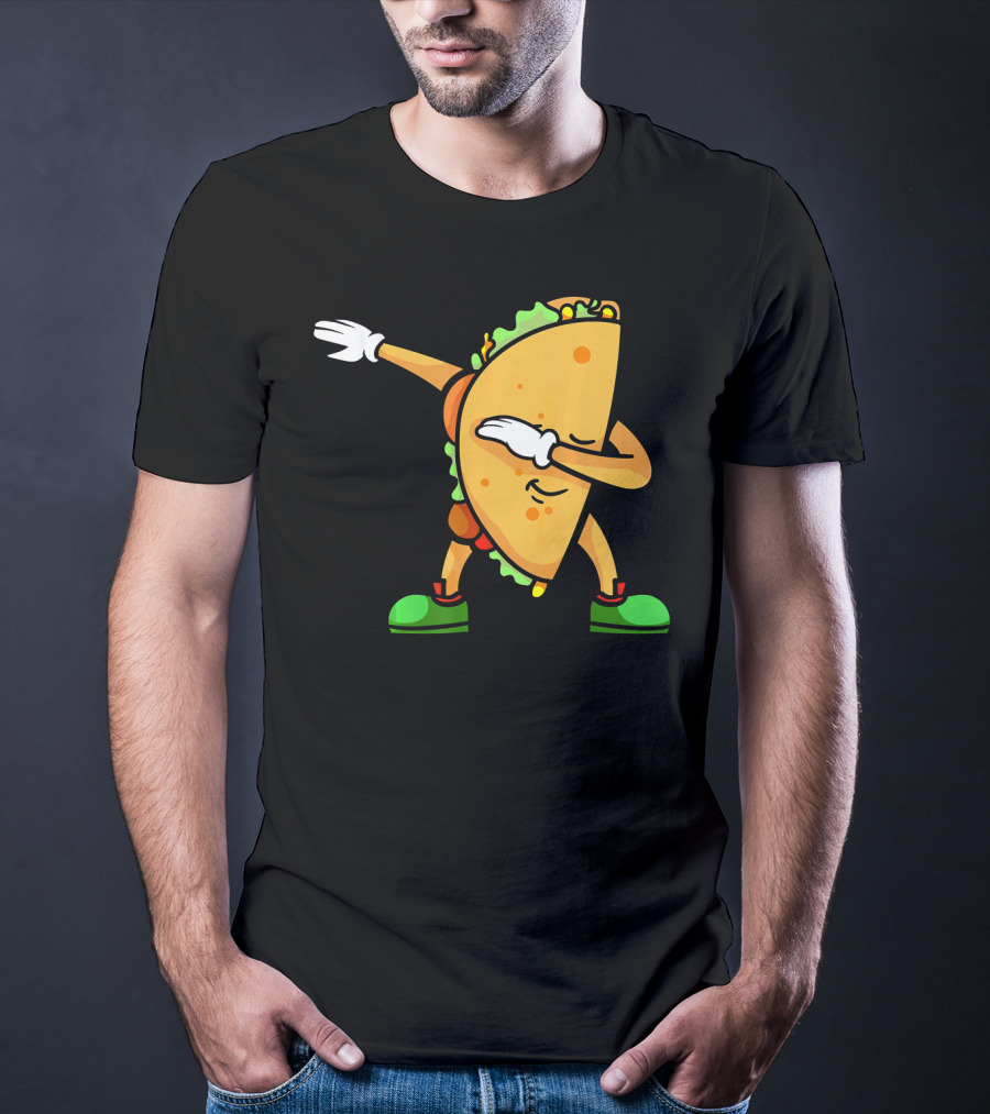 Funny Dabbing Taco Mexican Cinco De Mayo Fiesta T-Shirt
