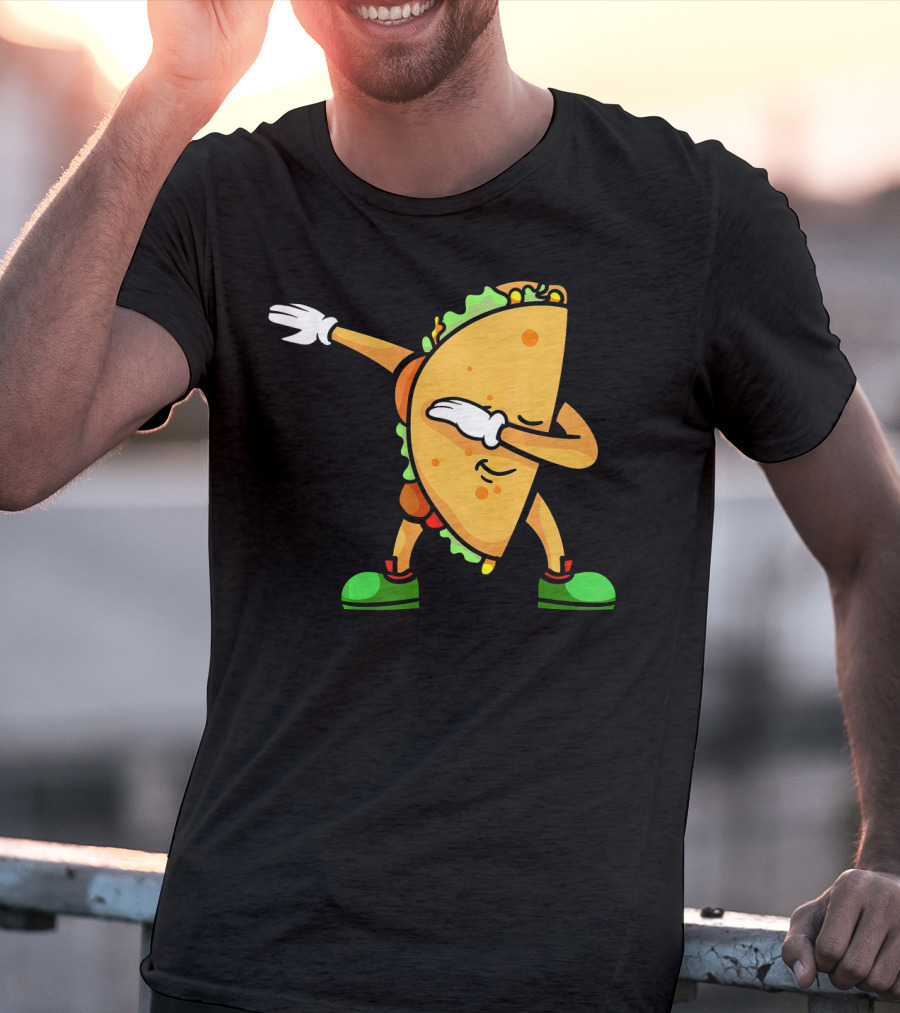 Funny Dabbing Taco Mexican Cinco De Mayo Fiesta T-Shirt