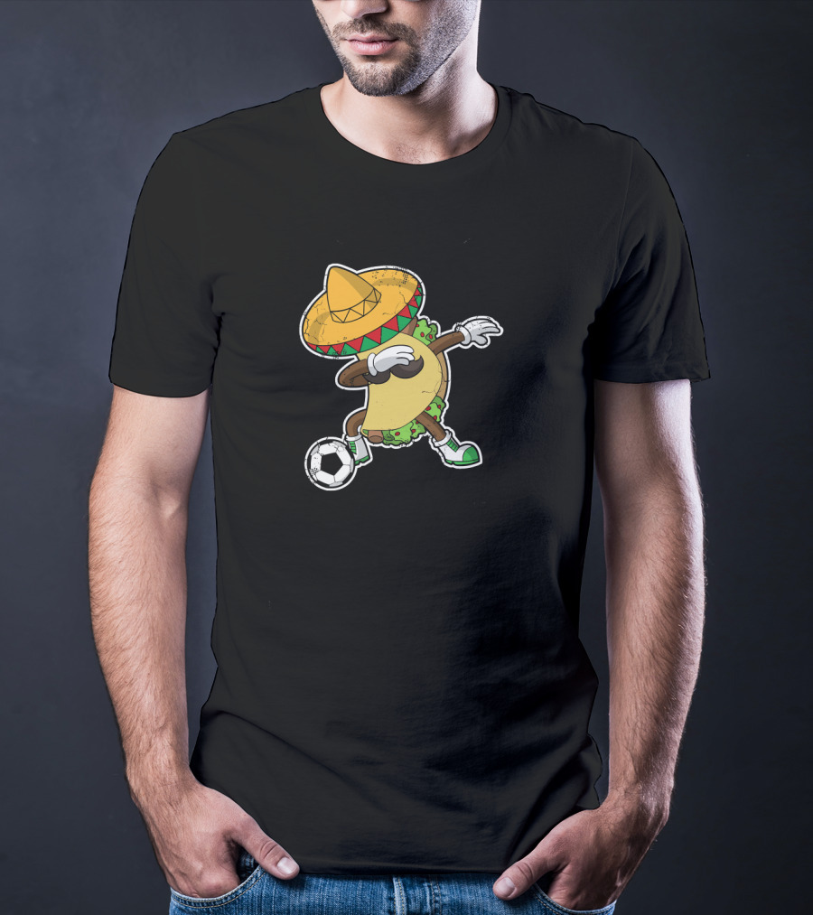 Cinco De Mayo Dabbing Taco Soccer Football T-Shirt