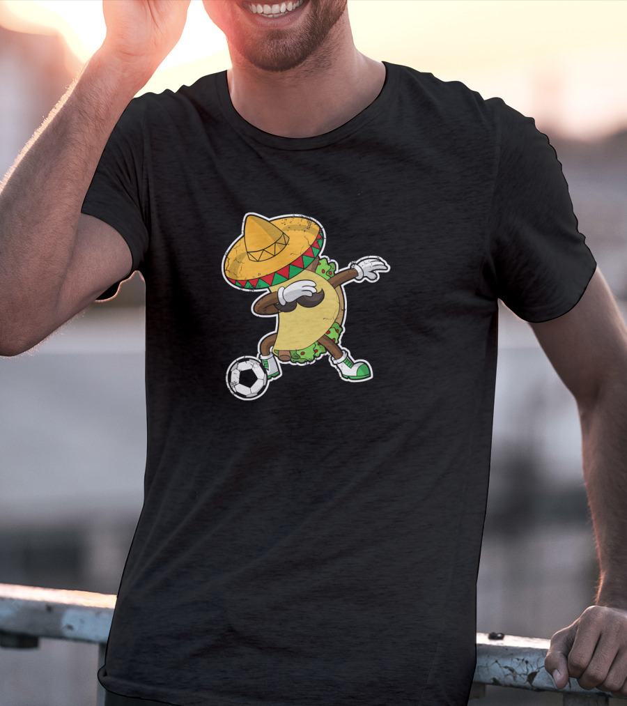 Cinco De Mayo Dabbing Taco Soccer Football T-Shirt