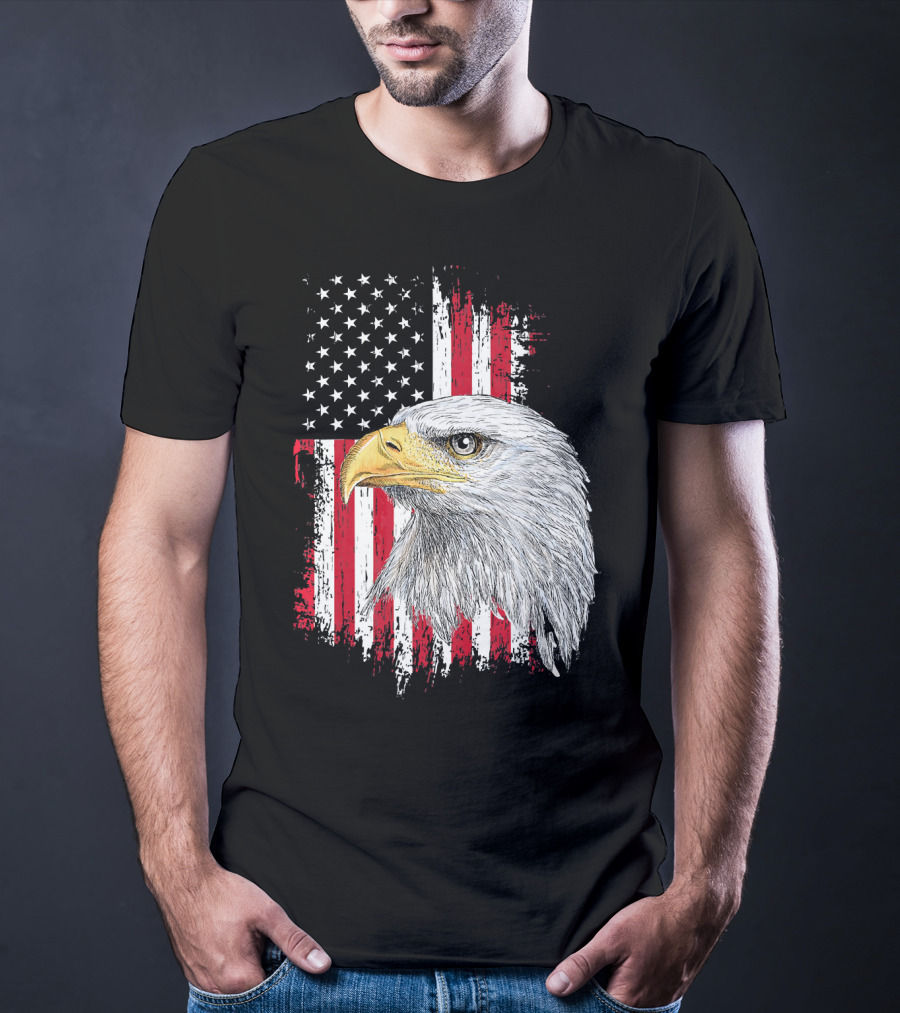 USA Bald Eagle American Flag Independence Day Fourth Of July T-Shirt