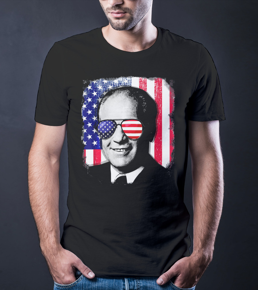 Gerald Ford American Flag Sunglasses Independence Day T-Shirt